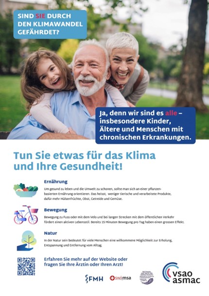 Plakat und Flyer Planetary Health für Wartebereich in Spital und Praxis